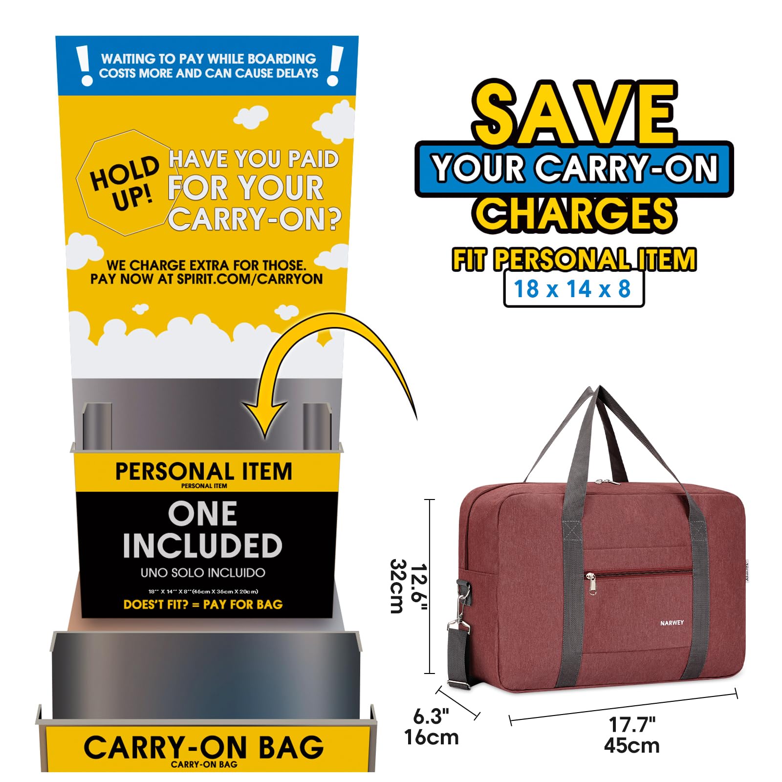 18 x 14 x 8 bag spirit airlines online