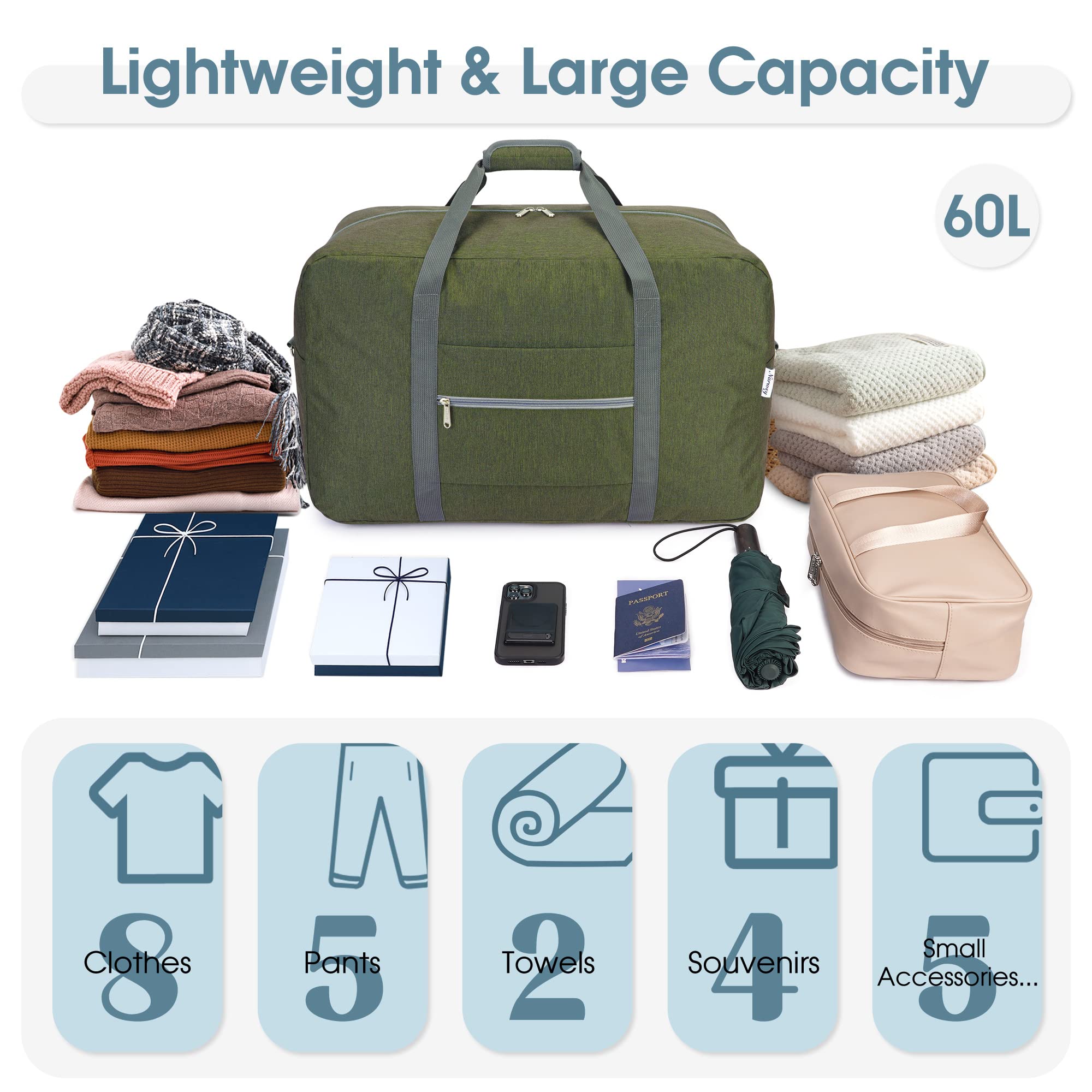 Glive's Portable Large Capacity Folding Travel Bag Happy Flight Foldable  Big Easy Carry On Luggage Packing Duffle Handbag Foldable Super Lightweight  Storage Luggage Bag for Travel Camping : Amazon.in: Fashion