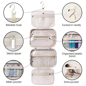 Travel Hanging Toiletry Bag for Women, Extra Large Makeup Bag