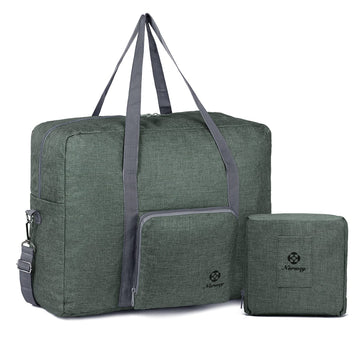 Narwey Hand Luggage Bag for Airplane Foldable Travel Bag Women's Weekender  Bag Sports Bag Women Men Hand Luggage Suitcase Large, A-Black, Black