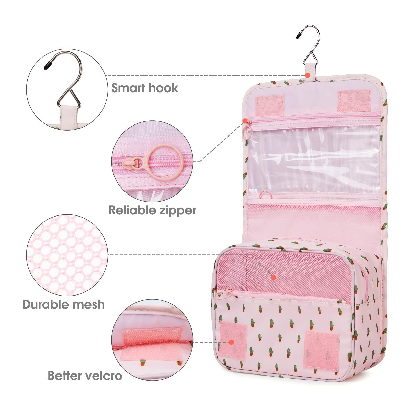 Waterproof hanging travel online toiletry bag