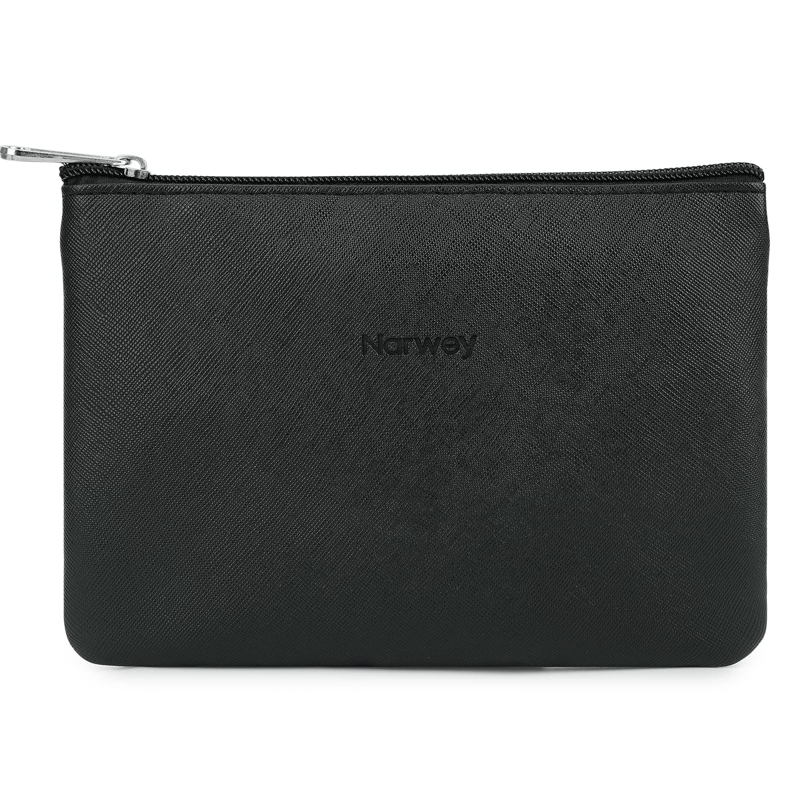 Classic Small Makeup Bag - Black Quilted Vegan Leather – PurseN