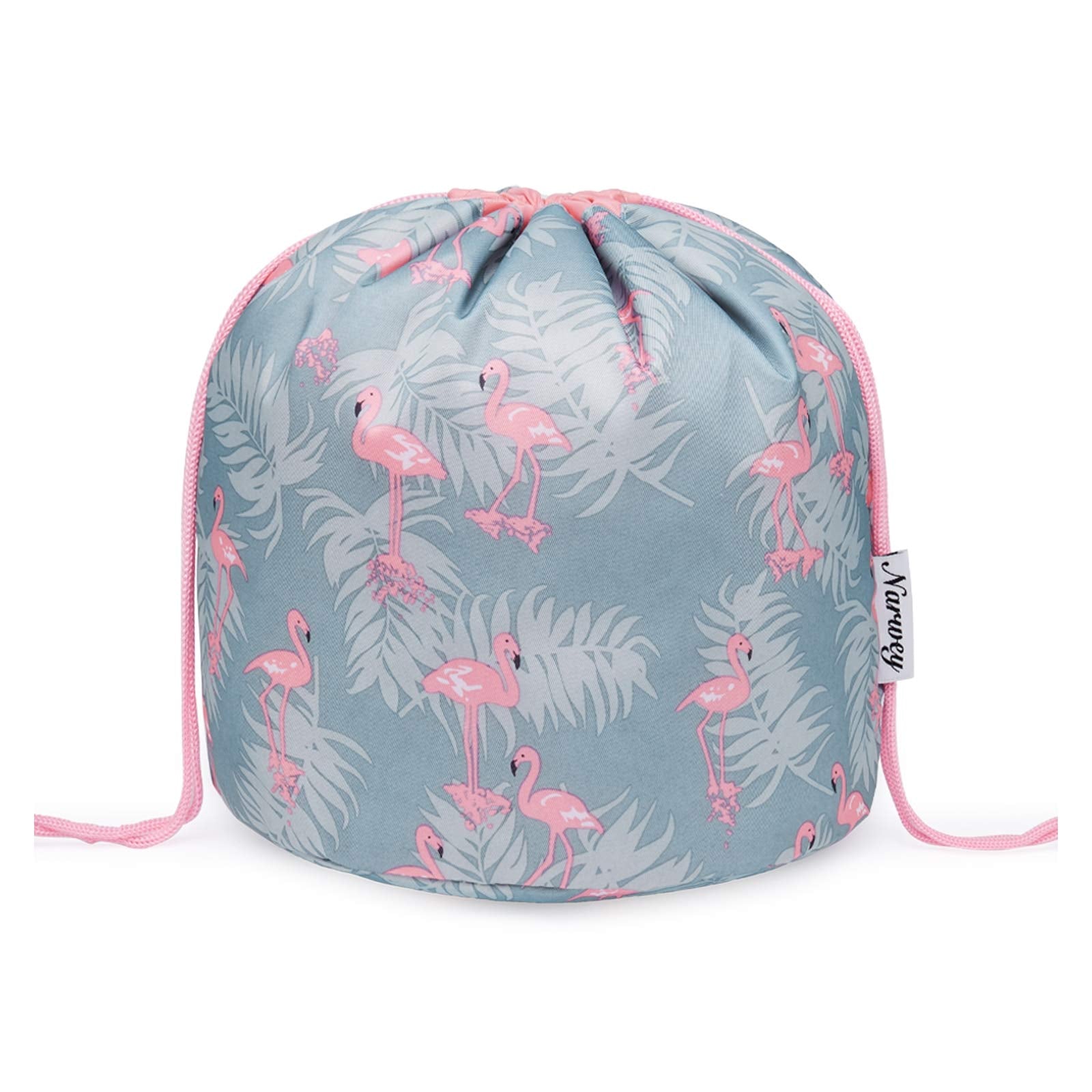 Flamingo drawstring makeup clearance bag